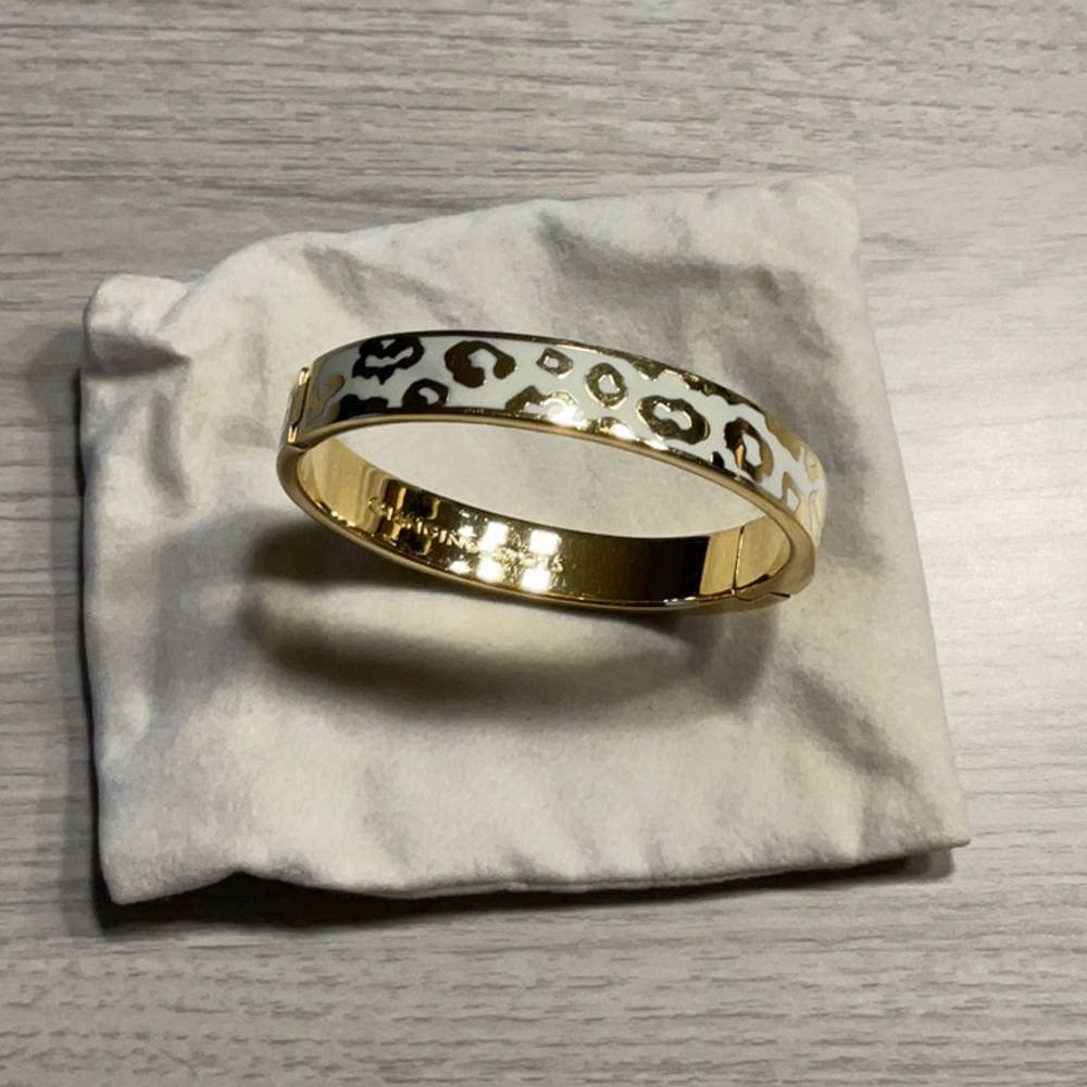 Kate Spade New York Changing Spots Hinge Bracelet Cream Gold- Rare - Picture 8 of 16